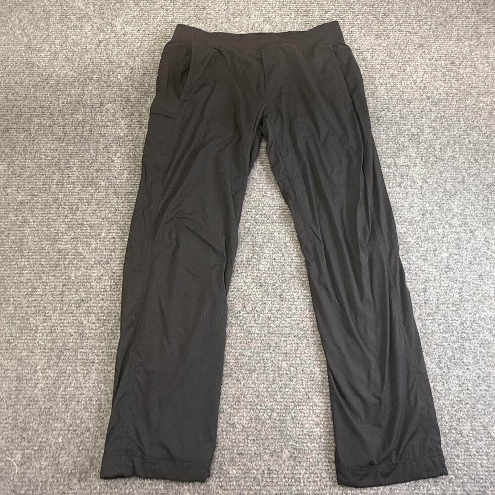 Lululemon Track Pants Mens 2XL Black Woven Elastic Waistband Stretch Pockets